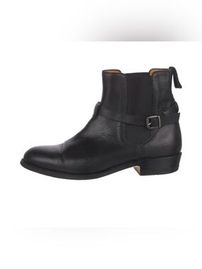 Frye F955 Black Leather Harness Chelsea Boots Size 7M Made in Spain Worn Once